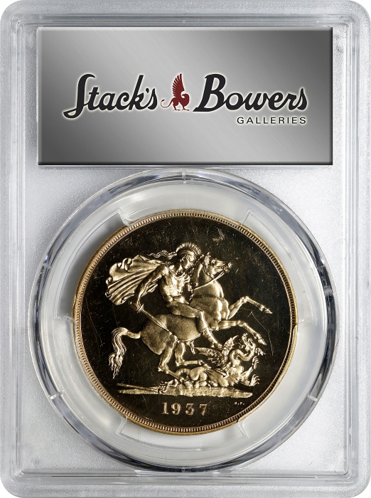  1937年英国乔治六世金币 PCGS UNC Details GREAT BRITAIN. 5 Pounds, 1937