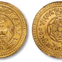  西藏狮图金币20两1919 PCGS AU Details