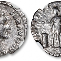  公元161-180年罗马帝国“皇帝奥里利乌斯像”迪纳里银币一枚，NGC VF（4972149-008）