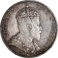  1905年香港5毫，PCGS XF40，#41228230 Hong Kong, 50 cents, 1905, PCGS XF40. #41228230