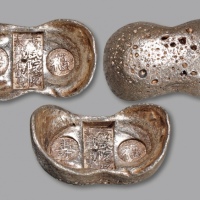  民国“考试院院长戴传贤·福寿”纪念银锭一枚，重：43g 锭形优美，字戳清晰，状态上佳，极美品<br>来源：张惠信先生旧藏<br>编者按：戴传贤，即戴季陶（1891年1月6日-1949年2月11日），原