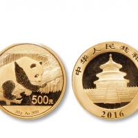  2016年熊猫纪念金币30克 完未流通