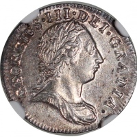  英国钱币5枚一组，包括1762/3年3便士，1787及1816年6便士，1787年1先令，及1817年1/2克朗大肖像版，首二枚评NGC UNC Details有清洗，其餘分别MS64，MS62及MS