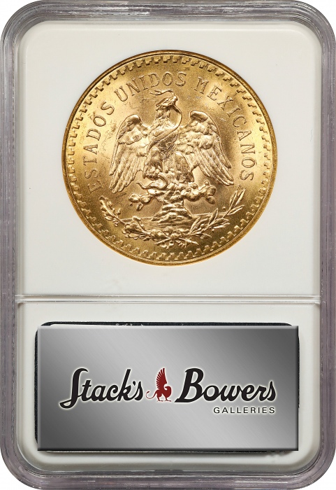  1921年墨西哥50比索 NGC MS 63 MEXICO. 50 Pesos, 1921