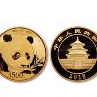  2018年熊猫纪念金币100克 完未流通