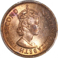  1956-KN及1956-H香港1毫2枚一组，PCGS MS63及65，#37465702及#29274472 Hong Kong, a pair of copper nickel 10 cents,