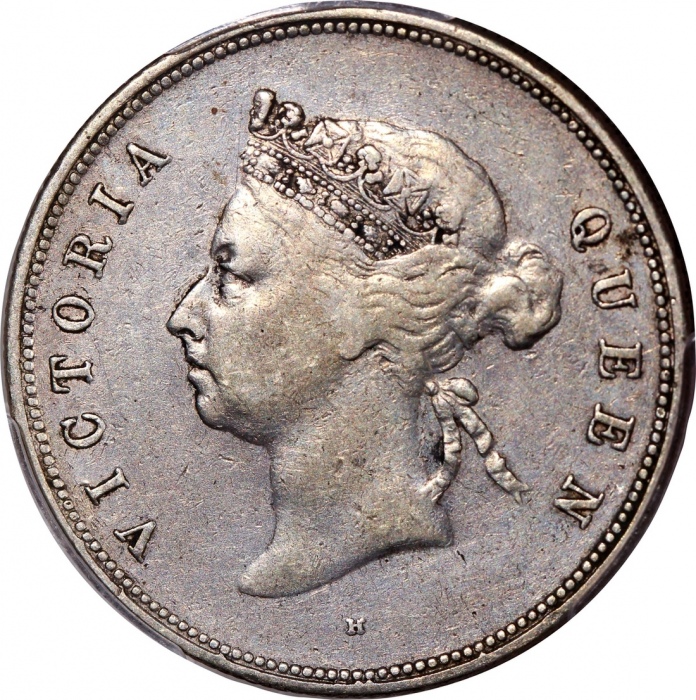  1892-H及1892年香港维多利亚半圆一对，前者為罕版，发行仅20000枚，分别评PCGS XF Detail (有清洗)及VF30，#46484256，#46484235