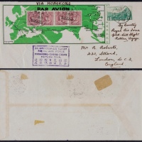  1936年上海寄英国首航封，中国航空联运开航纪念封