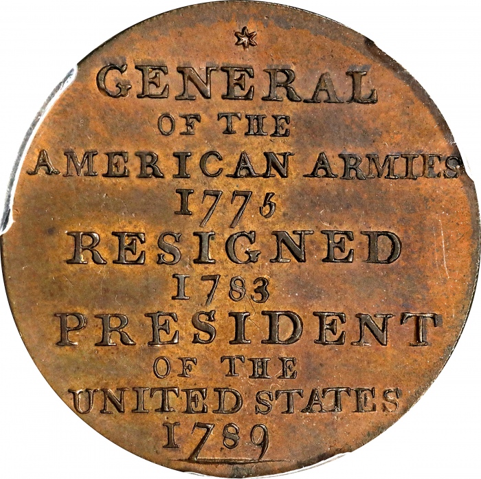  1789年华盛顿弗吉尼亚铜币 PCGS MS 64 1789 (ca. 1792) Washington Born Virginia Copper