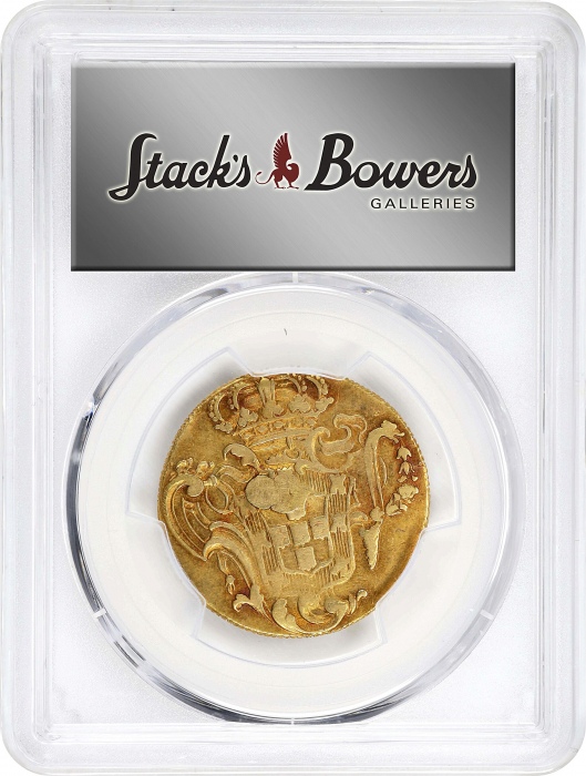  1754-B EB戳记巴西里拉 PCGS AU 53 New York.  Ephraim Brasher (EB)