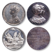  19世纪 英国打製纪念银章及1888年普鲁士纪念银章各一枚