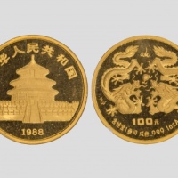  1988年戊辰(龙)年生肖纪念金币1盎司 NGC PF 69