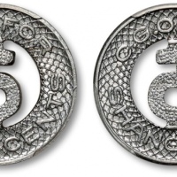  1926年上海中国通用公共汽车有限公司5分镍制车票代用币 PCGS MS 64