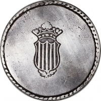  1809年西班牙5比塞塔，VF品相 Spain. Tarragona. Fernando III (VII in Spain), (1808-1833). 5 Pesetas, 1809, Value