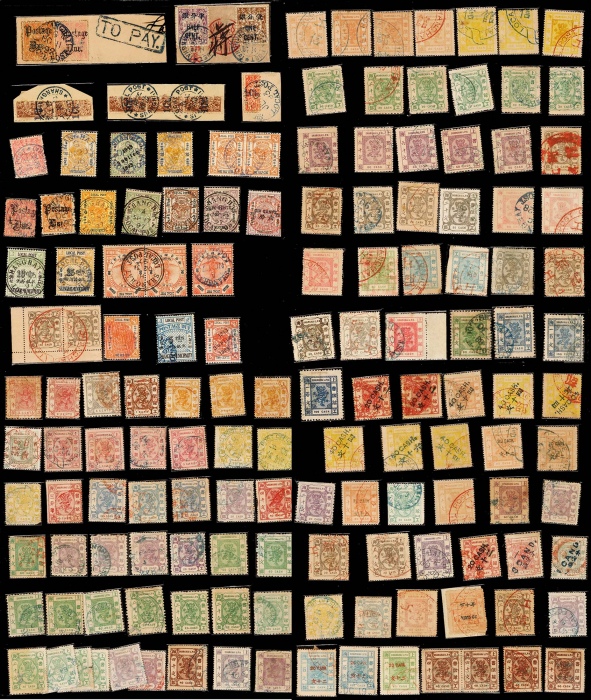  上海工部小龙等旧票一组约196枚