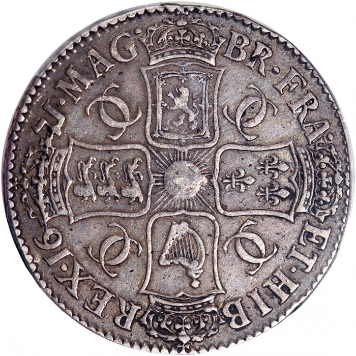  1671年英国克朗银币，币边带"VICESIMO TERTIO"字样，PCGS XF45，#42957245 Great Britain, silver crown, 1671, "VICESIMO 
