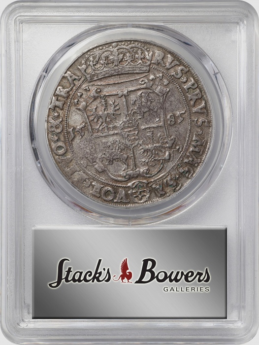 1585年波兰立陶宛巴托里银币 PCGS AU 53 POLAND. Lithuania. Taler 1585年波兰立陶宛巴托里银币 PCGS AU 53 POLAND. Lithuania. Taler