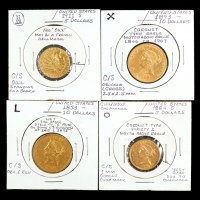  美国金币一组4枚 近未流通 U.S. Gold Coins. Brunk-Unlisted