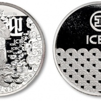  2010年中国工商银行武财神50克纪念银章1枚 NPGS 机-Proof 69