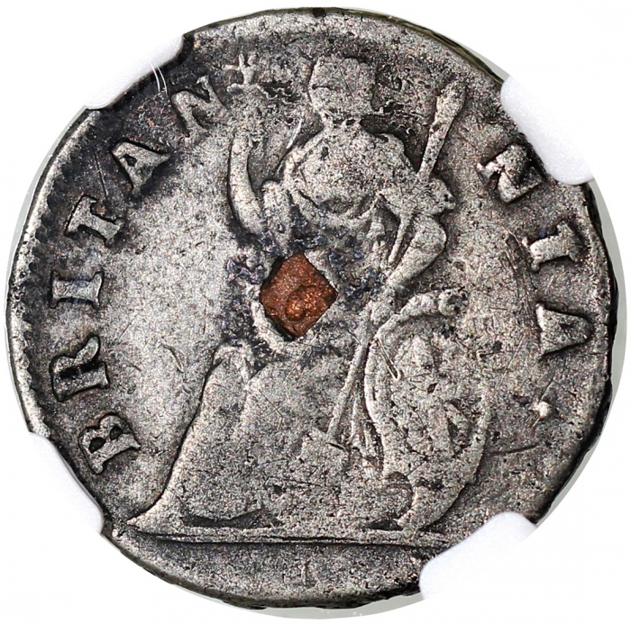 1685年英国1/4便士(法新)锡币，NGC VF Details正面有损，#2885392-021，不失為少见之锡币发行版别 Great Britain, tin 1/4 penny (farthi