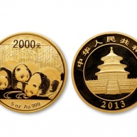  2013年熊猫纪念金币5盎司 完未流通