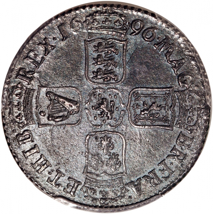  1696-N英国先令银币，威廉三世，PCGS AU Detail有清洗，#42957243 Great Britain, silver shilling, 1696-N, William III 1s