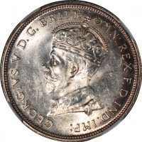  1927年澳洲佛罗林(2先令)银币，国会大厦开幕纪念，NGC MS63，#2789034-011 Australia, 1 florin = 2 shillings, 1927, Opening of