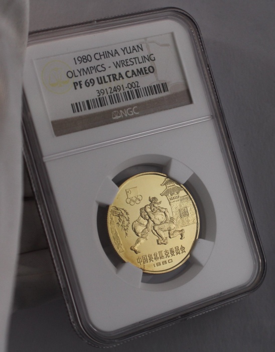 1980年中奥铜币-角力 NGC PF69UC（老标）