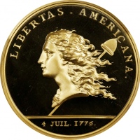 1781年美国自由勋章 PCGS PR 69 1781 (2000) Libertas Americana Medal