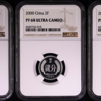  2000年精制分币 NGC PF68UC/CA