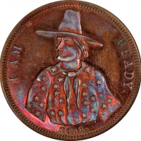  1861年士兵肖像纪念铜章 NGC MS 66 1861 Soldier Portrait / All-Seeing Eye