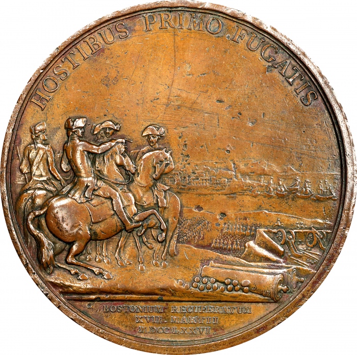 1776年华盛顿波士顿奖章 极美 1776 (ca. 1789) Washington Before Boston Medal 1776年华盛顿波士顿奖章 极美 1776 (ca. 1789) Washington Before Boston Medal