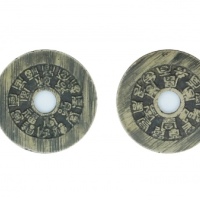  清代苏炉十八福寿圆孔花钱  美品