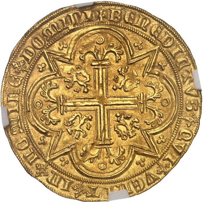 1384年比利时菲利普大帝金币 NGC MS 64 BELGIQUEFlandres (comté de), Philippe le Hardi 1384年比利时菲利普大帝金币 NGC MS 64 BELGIQUEFlandres (comté de), Philippe le Hardi