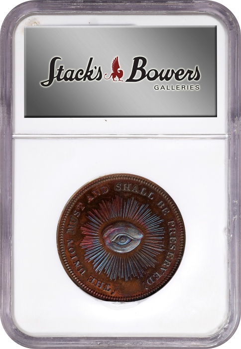  1861年士兵肖像纪念铜章 NGC MS 66 1861 Soldier Portrait / All-Seeing Eye